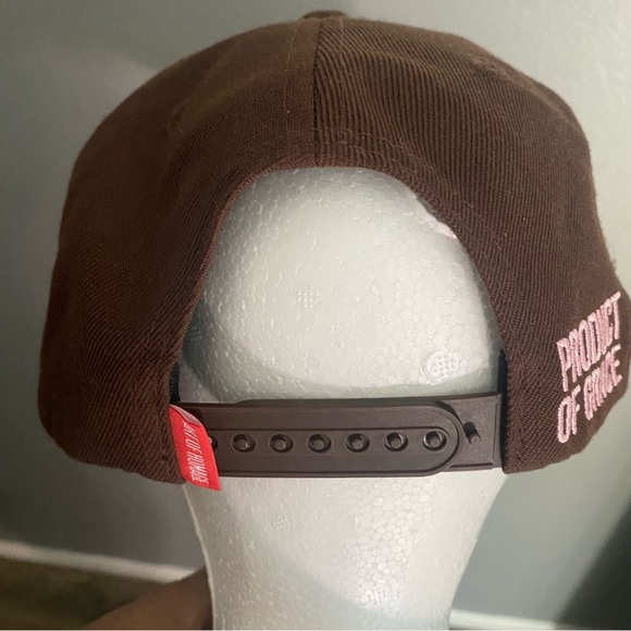NEW WRSHP  Woman Snap Back Hat Brown & Pink is  reminder to be grateful everyday - Picture 4 of 10
